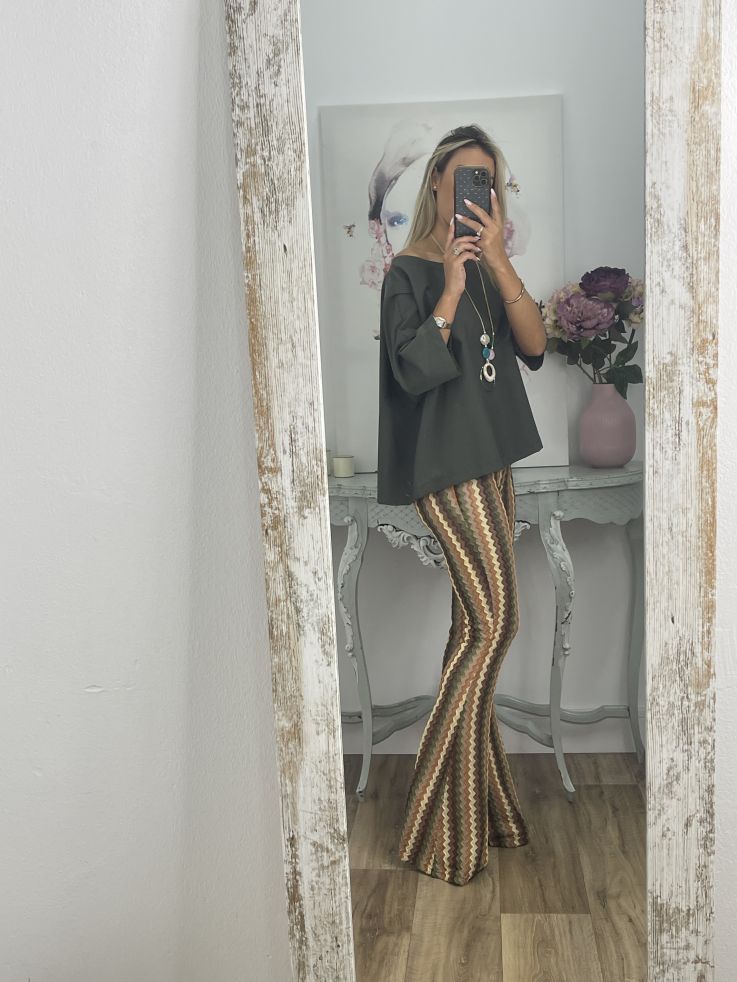 Camiseta oversize verde kaki