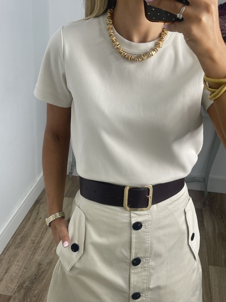 Camiseta Básica beige