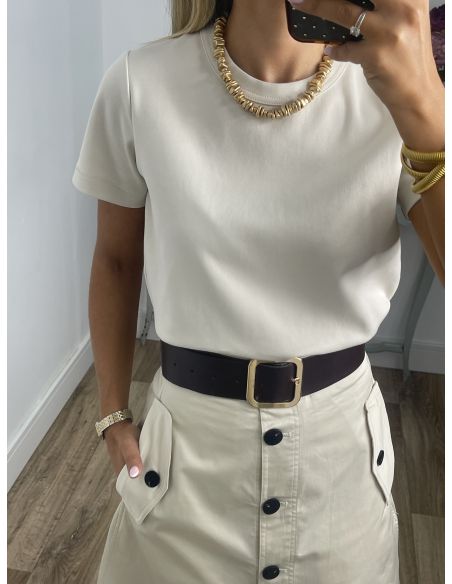Camiseta Básica beige