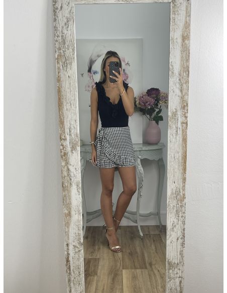 Falda pantalón cuadros vichy