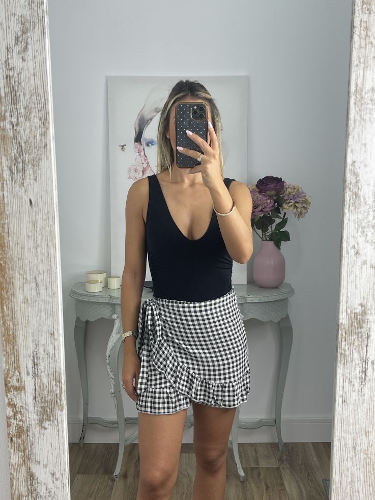 Falda pantalón cuadros vichy