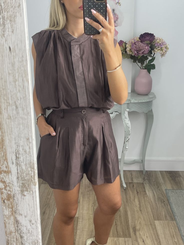 Short Elissa chocolate