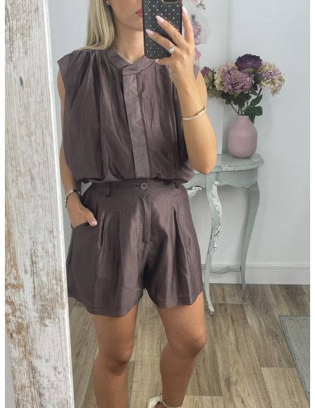 Short Elissa chocolate