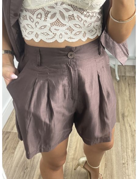 Short Elissa chocolate