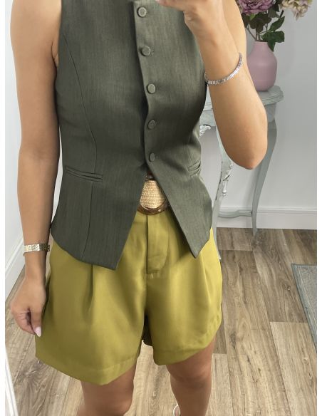 Chaleco ajustado verde