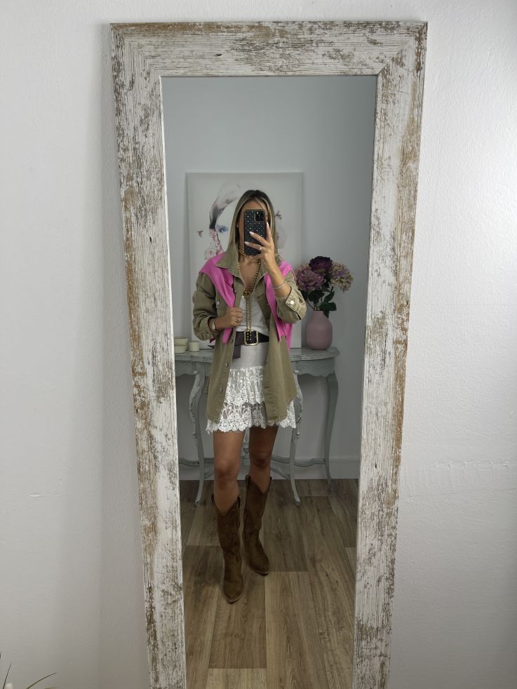 Chaqueta vaquera camel