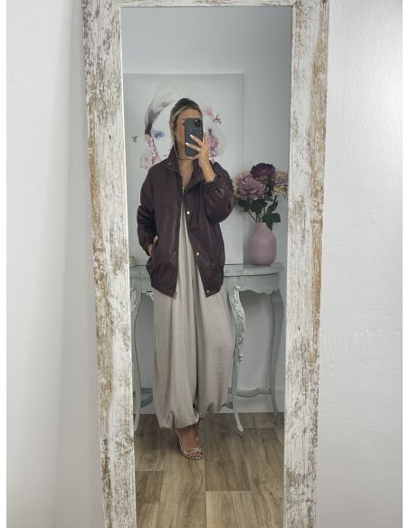 Chaqueta Mery oversize burdeos