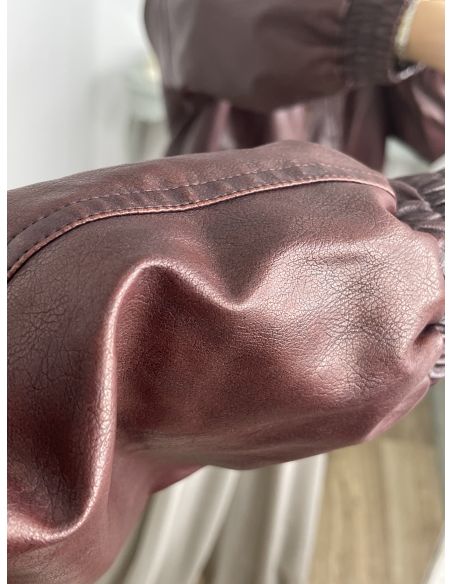 Chaqueta Mery oversize burdeos