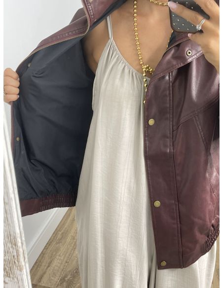 Chaqueta Mery oversize burdeos