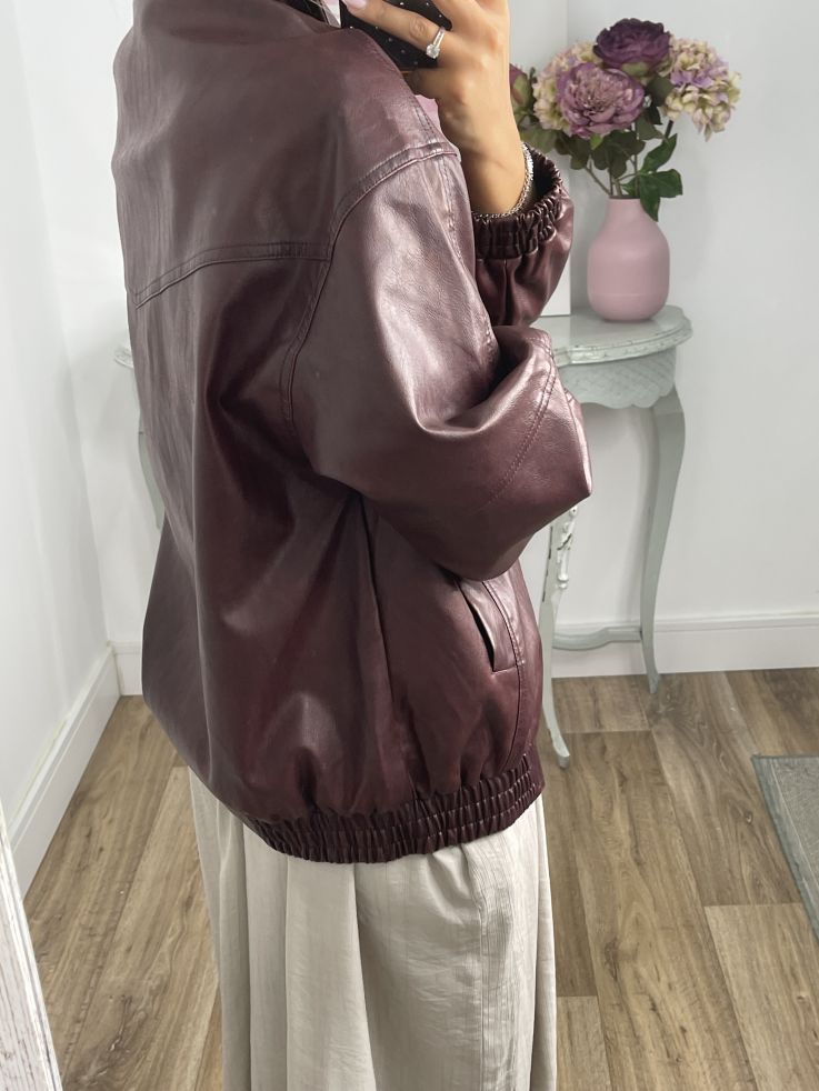 Chaqueta Mery oversize burdeos
