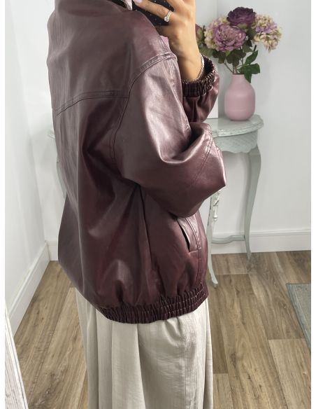 Chaqueta Mery oversize burdeos