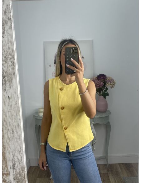 Chaleco vaquero amarillo