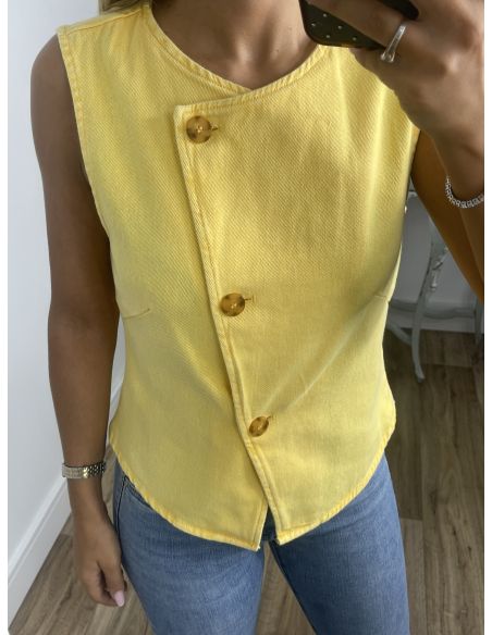 Chaleco vaquero amarillo