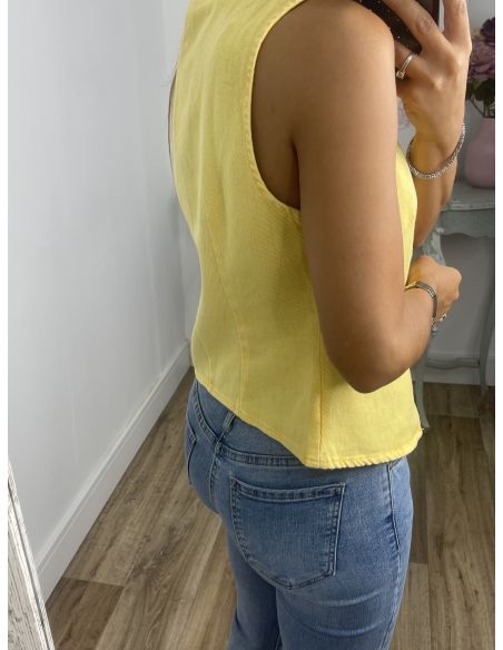 Chaleco vaquero amarillo