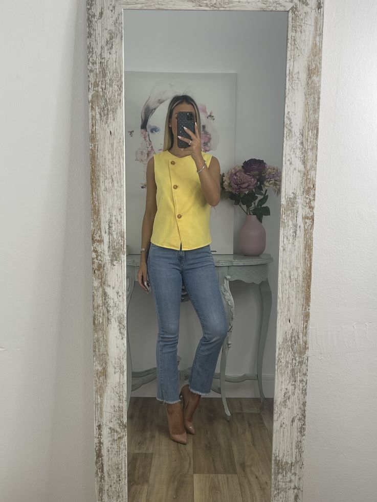 Chaleco vaquero amarillo