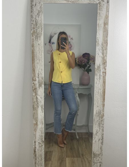 Chaleco vaquero amarillo