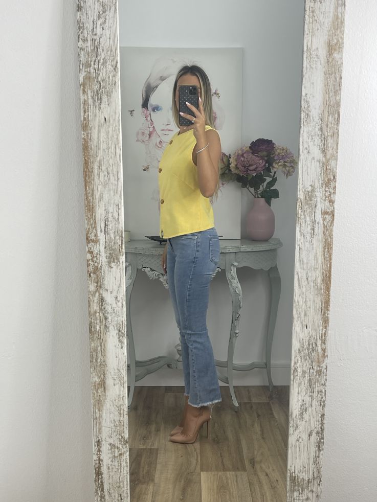 Chaleco vaquero amarillo