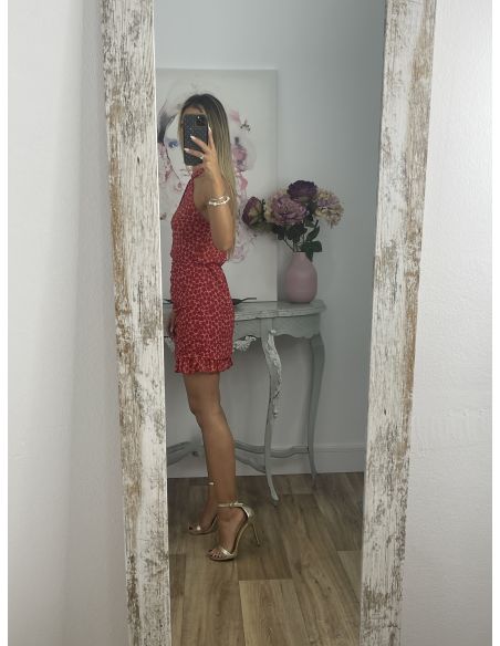 Vestido Giyer rojo flores