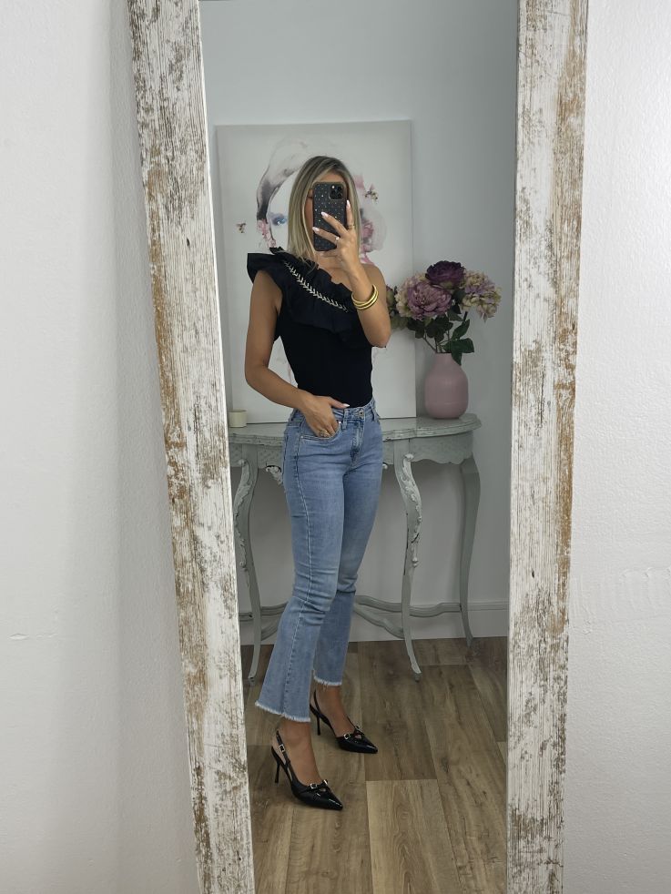 Zapatos destalonado charol negro