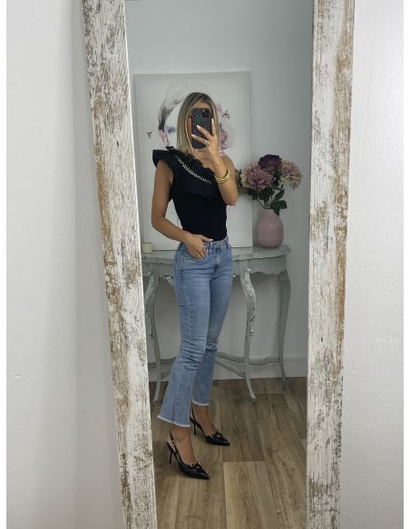 Zapatos destalonado charol negro