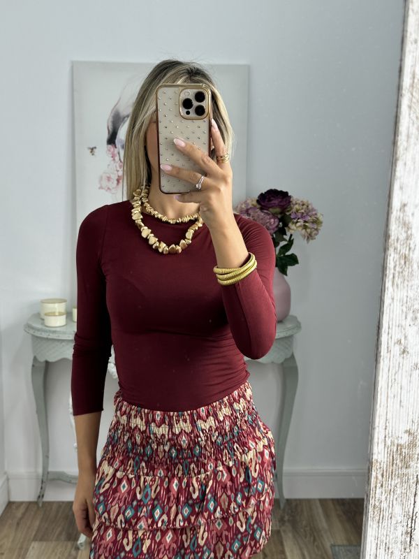 Camiseta Melissa burdeos