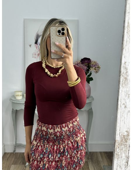 Camiseta Melissa burdeos