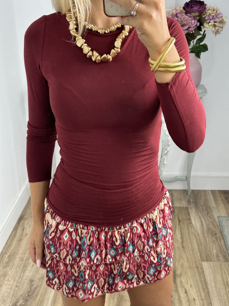 Camiseta Melissa burdeos