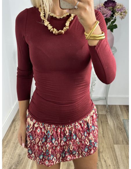 Camiseta Melissa burdeos