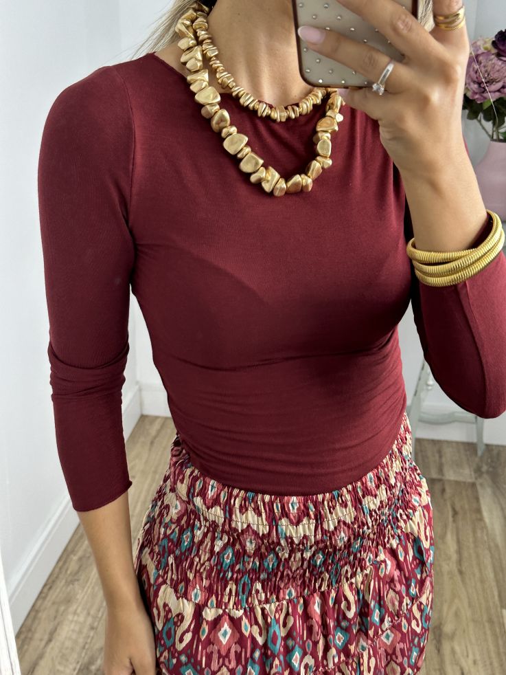 Camiseta Melissa burdeos