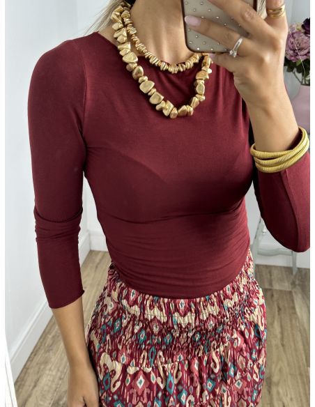 Camiseta Melissa burdeos