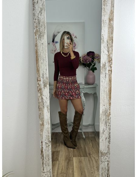 Falda pantalón Tamara burdeos