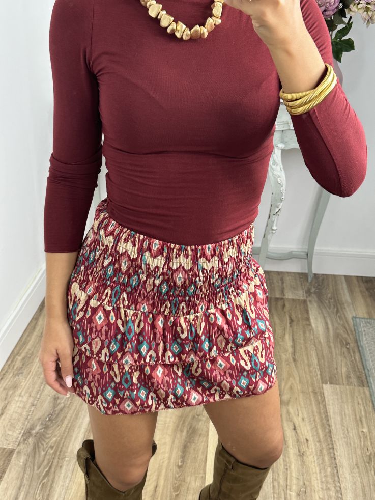 Falda pantalón Tamara burdeos