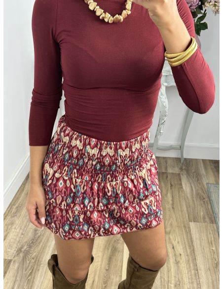 Falda pantalón Tamara burdeos