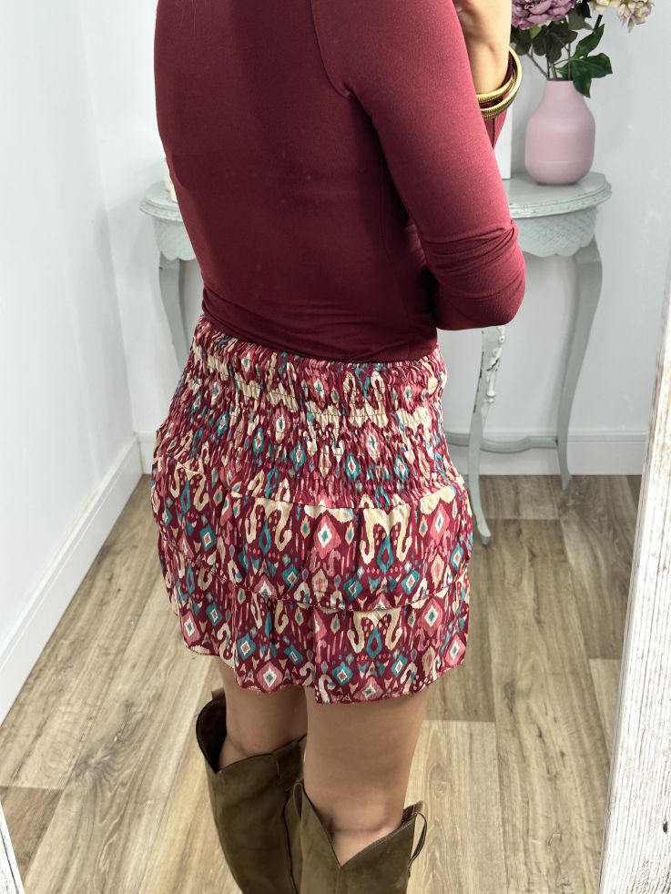 Falda pantalón Tamara burdeos