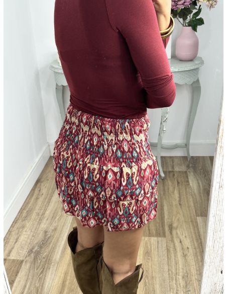 Falda pantalón Tamara burdeos