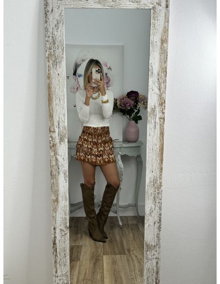 Falda pantalón Tamara teja