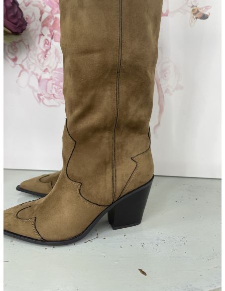 Botas Cowboy caña alta camel