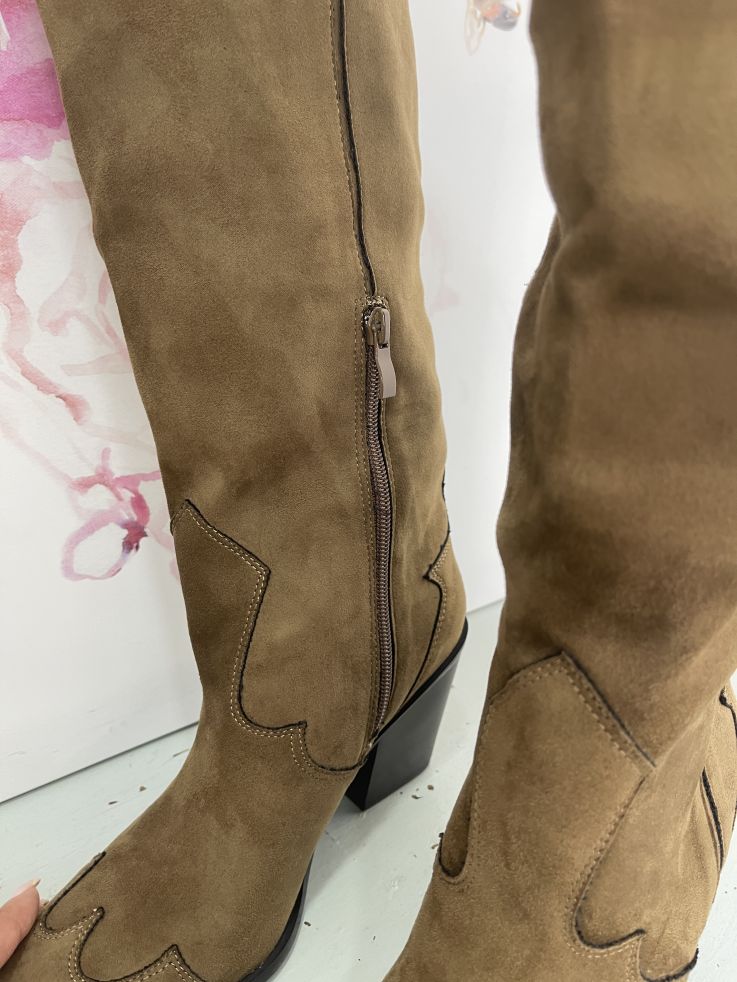 Botas Cowboy caña alta camel