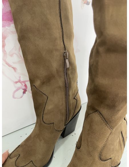 Botas Cowboy caña alta camel