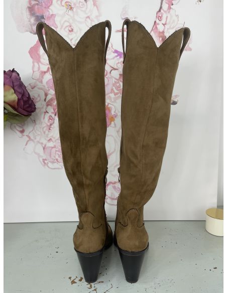 Botas Cowboy caña alta camel