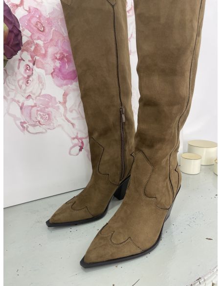 Botas Cowboy caña alta camel