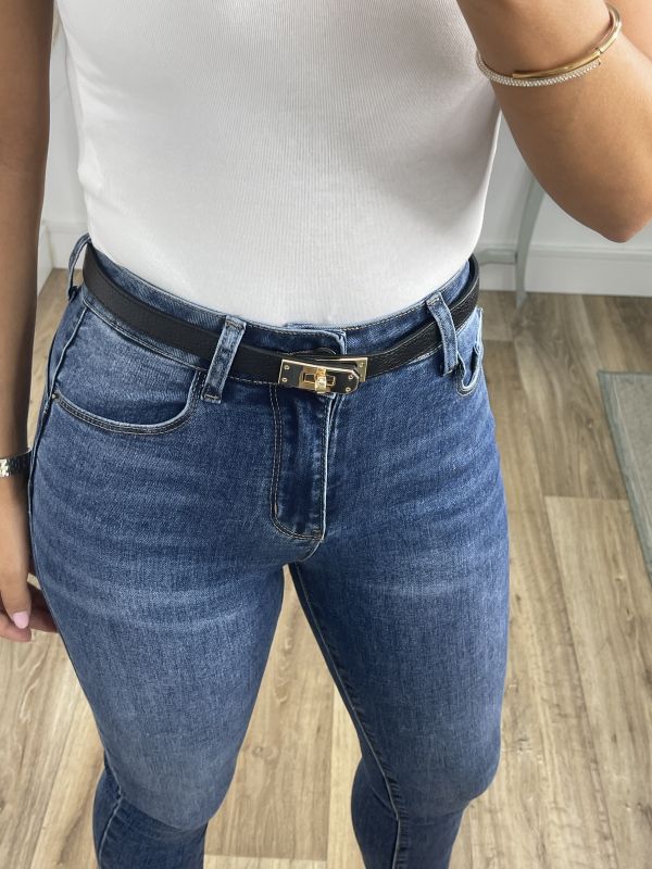 Cinturón ajustable negro