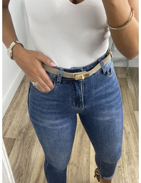 Cinturón ajustable taupe