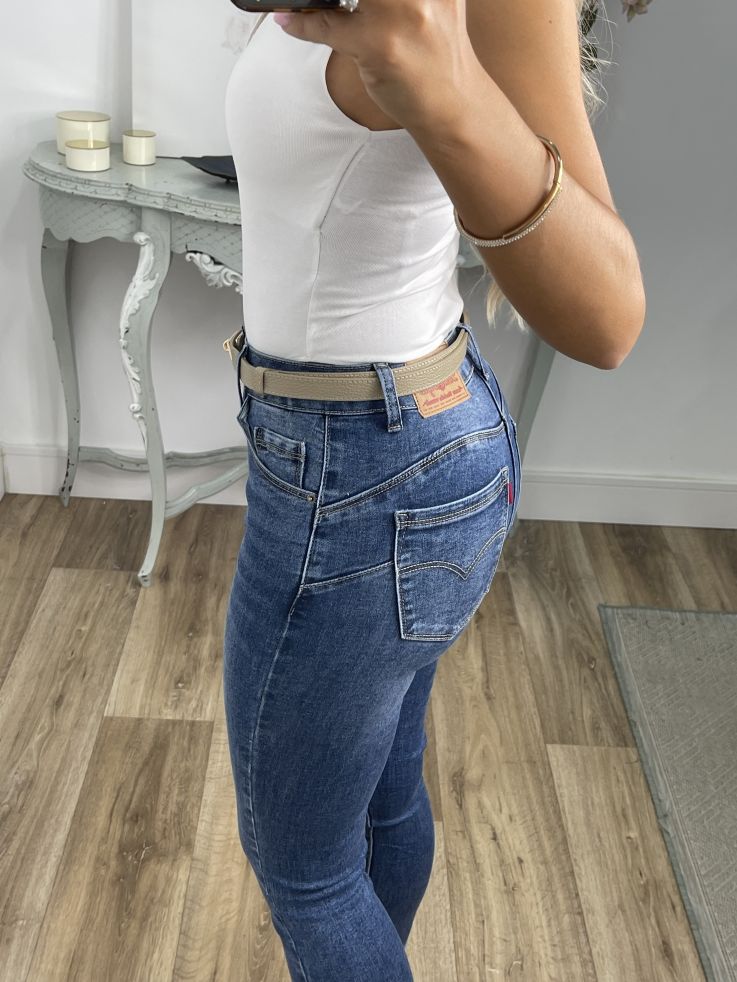 Cinturón ajustable taupe