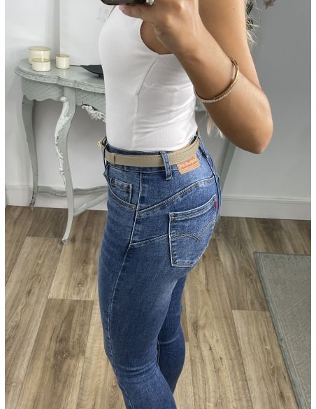 Cinturón ajustable taupe