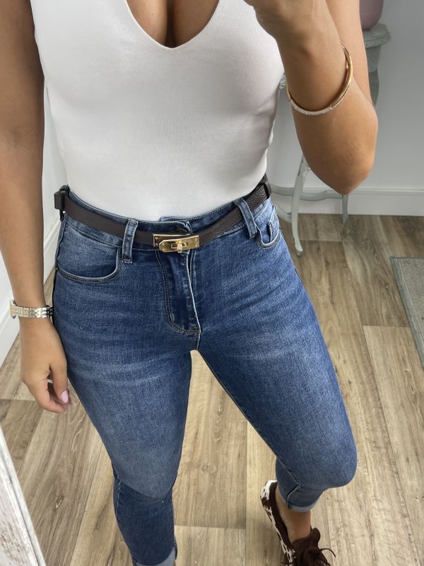 Cinturón ajustable chocolate