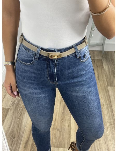 Cinturón ajustable taupe