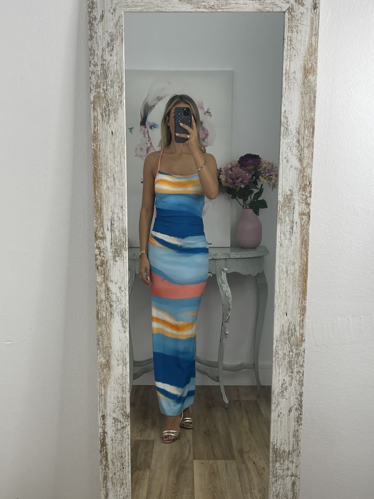 Vestido rayas colores azul