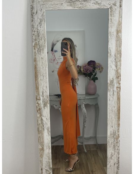 Vestido asimétrico naranja