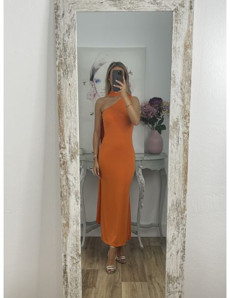 Vestido asimétrico naranja